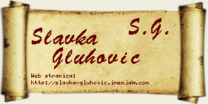 Slavka Gluhović vizit kartica